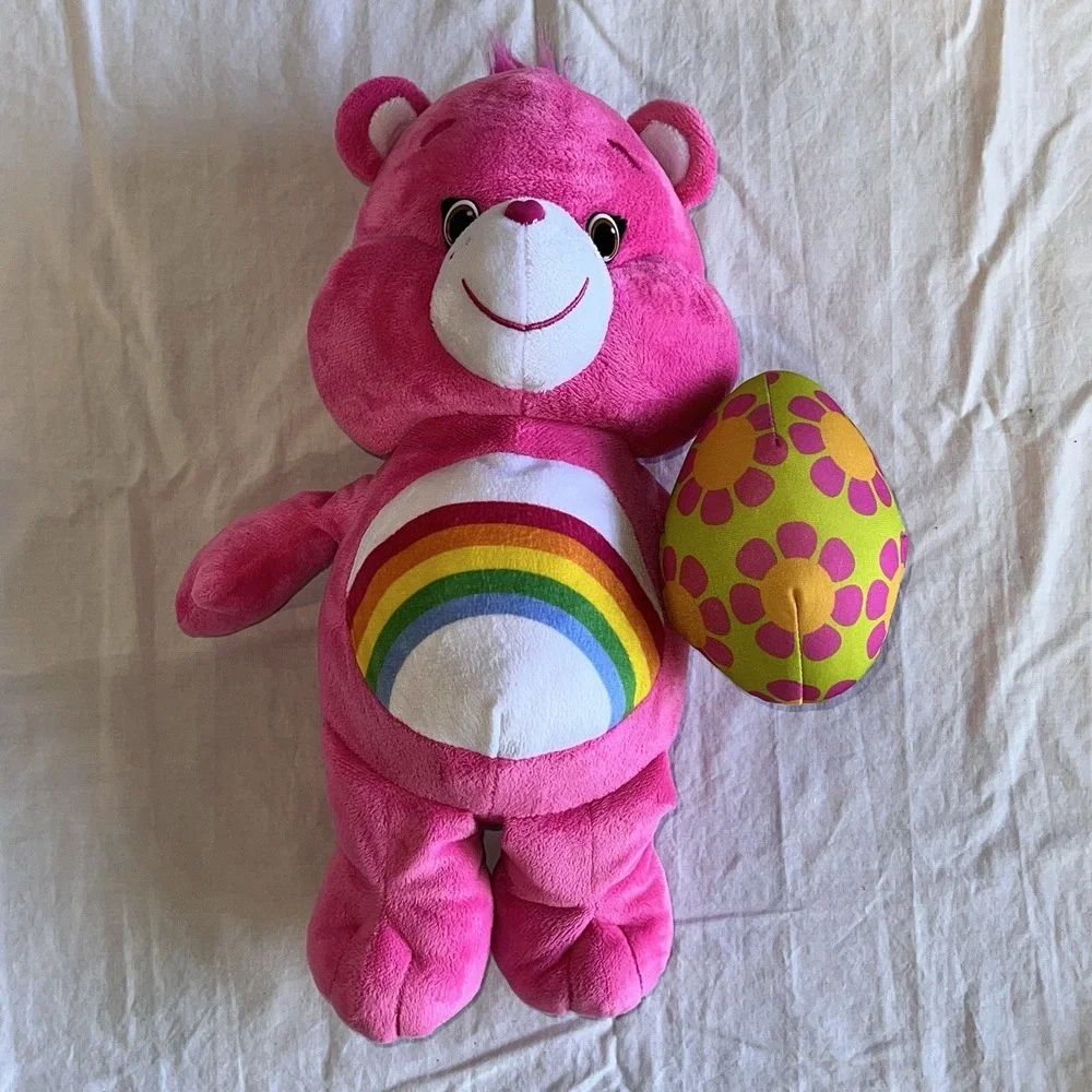 2015 Care Bears Plush Cheer Bear Pink Rainbow with Easter Egg 16